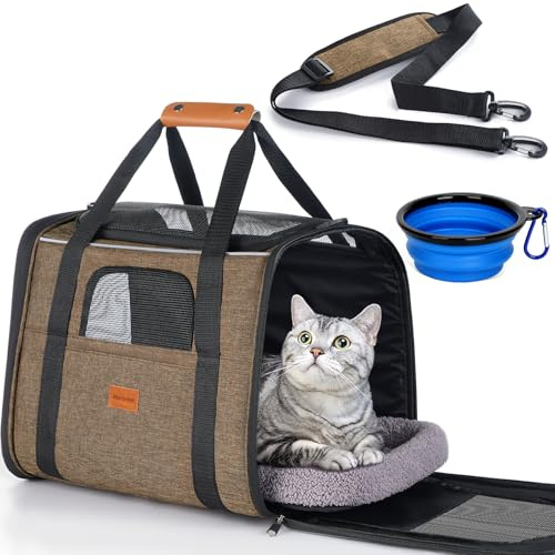 Morpilot Katzentransportbox Transportbox 44x31x34cm Braun Einfarbig