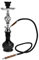 HIBRON ® Cachimba 45cm Narguile Cristial Shisha Hookah Pipa de Agua Diseño Tornado Waterpipe (Negro, 1 Manguera)