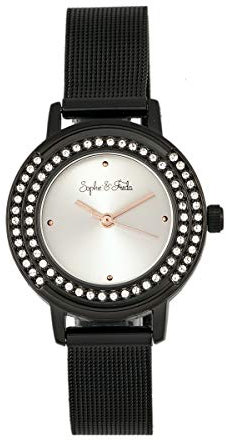 Sophie and Freda Cambridge Women's Quartz Black Metal Alloy Bracelet Watch SAFSF4103