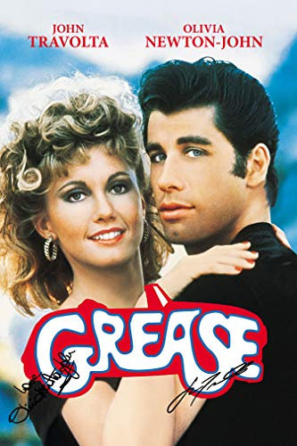 CX Grease Zitat Foto gedrucktes Poster – aufgedruckte Unterschrift – 12x8 inches (30x20 cm) - John Travolta