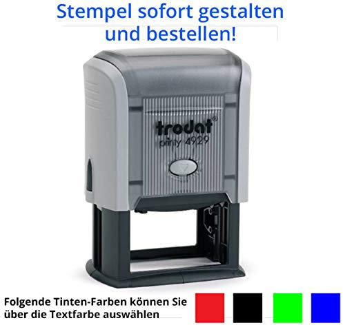 Stempel Trodat Printy 4929 (50x30 mm), für 8 Zeilen, in verschiedenen Farben, gleich Online gestalten!!! (grau)
