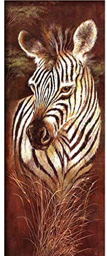 ParNarZar 5D Diamant Painting Set Zebra 40x105 cm mit runden Strasssteinen Voll-Leinwandbezug Handmade Art Craft DIY Kit Pattern