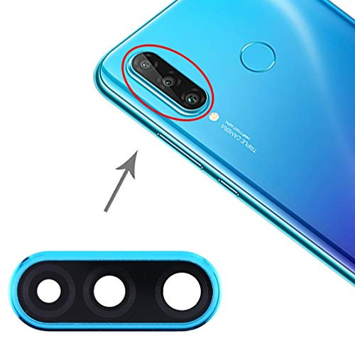 MEIHE-Parts Hochwertige Ersatzteile Kamera-Objektiv-Abdeckung for Huawei P30 Lite (48MP) Defektes Mobiltelefon reparieren. (Farbe : Blau)