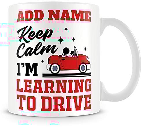 MUGGZ Learner Driver Mug Personalised Gift - Keep Calm I'm Learning to Drive