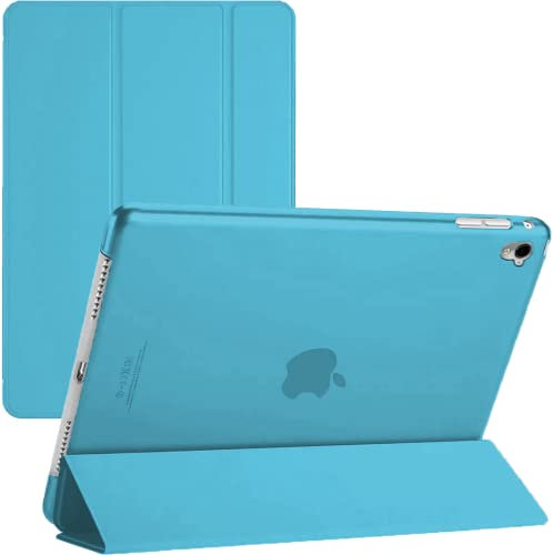 TechDealsUK Für iPad 10.2 9. 8. 7. Generation 2021 2020 2019 Smart Case Ultra Slim Magnetische Abdeckung mit Auto Wake Sleep für Apple iPad 10.2 Aqua