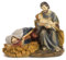 Gruppo Natività Presepe Maria riposa San Giuseppe con Gesù bambino in resina (Lung. cm 11,4 - Alt. cm.9,5)