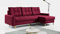 MKS MEBLE Ecksofa - L-Form Sofa mit Schlaffunktion - Wohnlandschaft L Form, Ecksofa mit Schlaffunktion und Bettkasten, Schlafsofa mit Bettkasten, Couch mit Schlaffunktion - Rotwein Astra