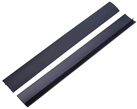 2 Pack Flexible Kitchen Stove Gap Covers, Silicone Gap Fillers Between Counter and Stovetop, Oven, Washer, Dryer, Easy to Wipe, Food Grade (Black, 21 Inches)