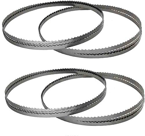 L-MEIQUN 4pcs Sk5 Band Saw Blade 1400x6.35x0.35mm Woodworking Bandsaw Tools 1400mm For Draper Scheppach Einhell TH-SB200 6TPI, 10TPI, 15TPI (Teeth Type : 6TPI)
