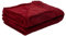 ENGLISH HOME Kuscheldecke, Flauschig Decke, Flanell Fleecedecke, Warm Wolldecke, Weich Sofadecke, Hochwertige Couchdecke, Damen, Softy, Bordeaux, 130x170 cm
