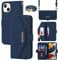 Cavor Case compatible with iPhone 13 Phone Case With Strap,Crossbody Flip Leather Wallet Case,[5 Card Holder][Mirror][Magnetic],Lanyard Case Cover for women - Blue