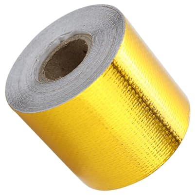 TEHAUX Insulation Aluminum Foil Tape Adhesive Fireproof Seal Tape for Ducts and Pipes High Temperature Resistant