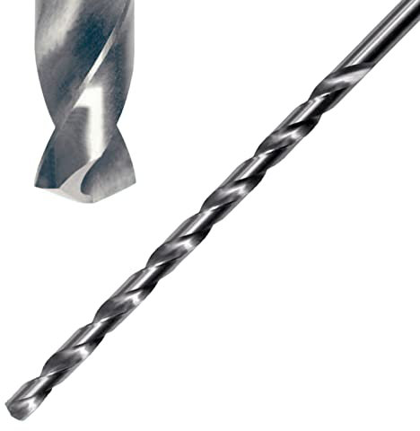 HSS-G Spiralbohrer Ø 2-13 mm DIN1869 Extra Lang, Überlange Bohrer, Metallbohrer, Durchmesser: 6,0 mm; Gesamtlänge: 260 mm