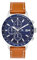 Rhodenwald & Söhne Herren Uhr analog Chronograph mit Echtleder Armband 10010403 Karthago II braun Silber