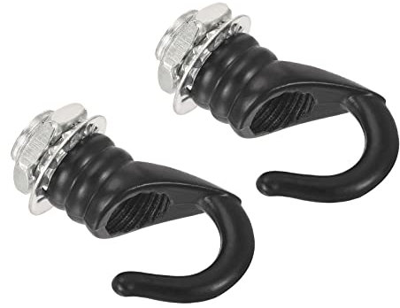YOKIVE 2pz Lega M10 Soffitto Gancio, Placca galvanica Pendente Infissi Appendiabiti | Sospeso Lampadario Leggero, Ottimo per Casa (Nero, 0.91x1.22)