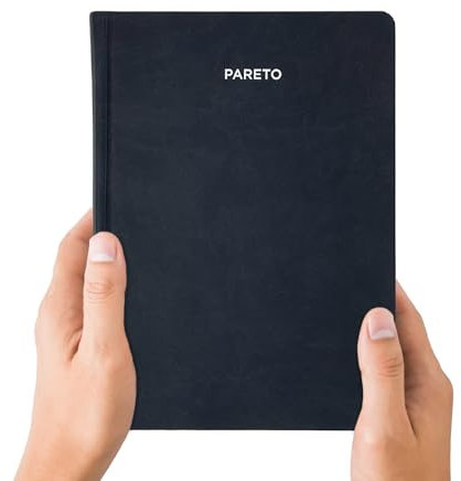 Pareto Planer (undatiert) – Perfekt organisiert Ziele erreichen, Produktivität steigern, gute Gewohnheiten entwickeln | Buchkalender, Wochenplaner, Tagesplaner, Erfolgsjournal, Organizer| Schwarz