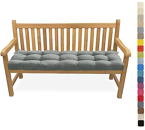 Lsjoaw Bankauflage Bankkissen 170X45X6CM Sitzauflage Sitzkissen Bank Bankpolster Sitzpolster Auflage für Gartenbank Sitzbank & Hollywoodschauke Outdoor/Indoor,Color#9 Grau