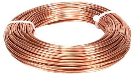 ibaofuing 99.9% Soft Copper Wire, 6 Gauge/ 4.1 mm Diameter, 12.5 Feet / 3.8m, 1 Pound Spool Pure Copper Wire, Jewelry Making Wire Craft Wire