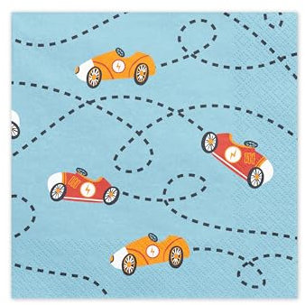 Set 12 Servietten Rennauto Rennwagen Geburtstag Jungen Racing Party Wettrennen Partygeschirr Kindergeburtstag Junge Deko Papierservietten 32x32cm