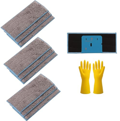 CLKE 8 Reinigungstücher für Braava Jet M6, wiederverwendbar, für Braava Jet M6 iRobot, mit einem Paar Handschuhe, Ersatztuch, nass und trocken für Irobot Braava, TK0414