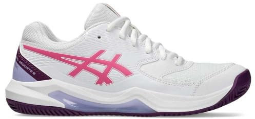 ASICS Damen Gel-Dedicate 8 Padel Sneaker, White Dragon Fruit, 42 EU