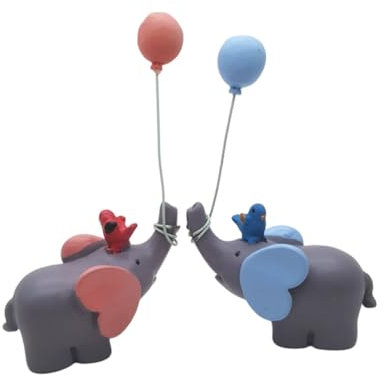 HOOTNEE Elefanten-babyparty Elefanten- Kuchenaufsatz Elefanten-Harz Elefanten-Ornament Für Babyparty Zufällige Farbe