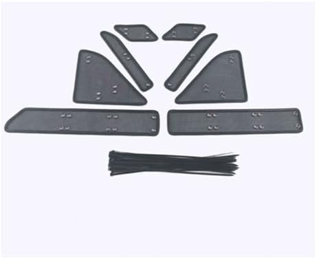 JINFOLI for Nissan, for Qashqai, for J11 2018 2019 2020, mittlerer Insektenschutzgitter-Frontgrilleinsatz, Netz, Anti-Mücken-Staubschutz Mesh-Grill (Size : Without Radar)
