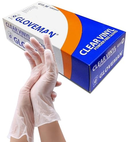 K-MART Clear Vinyl Gloves, packaging may vary - 100 Count - Clear (100, Medium)