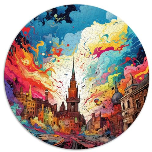 Jigsaw Puzzles for Gifts Edinburgh colorful 1000 Large Piece Jigsaw Puzzle for Adults 67.5x67.5cm Family Puzzles for Family Fun Jigsaws Puzzles