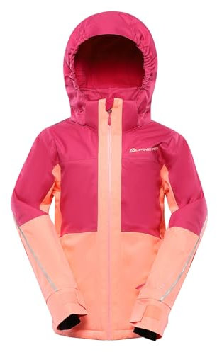 ALPINE PRO REAMO Veste de ski pour fille avec capuche, veste de snowboard, veste extensible, veste d'hiver, veste d'extérieur, veste de randonnée, veste pour la montagne, veste imperméable et