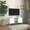 KLYEON Meuble TV avec Pieds en Bois Massif Blanc 103,5x35x50 cm,Élégant Meuble TV scandinave 4 Pieds en Bois, Rangement Salon et Chambre Ameublement et Décoration, Meubles TV