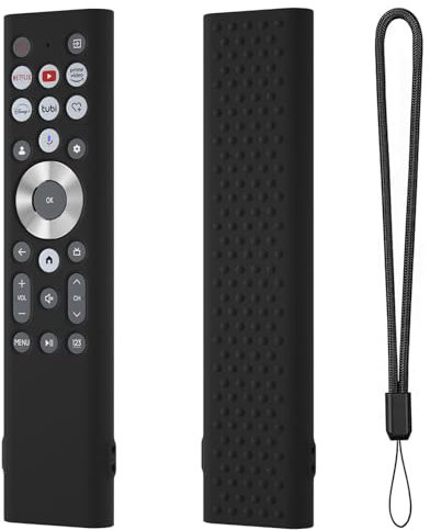 Custodie protettive in silicone per telecomando Hisense Class A7 U8 Series LCD 4K per Google TV 100U88N 85U88N 75U88N 65U88N 55U88N 43A7N 50A7N coperture antiscivolo (nero)