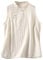 T-shirts en coton pour femme - Hauts d'été fins - Tunique fine - Pull chinois traditionnel - Gilet Hanfu pour femme - Haut sans manches en coton - Costume kimono - Cardigan à fente pour femme, blanc,