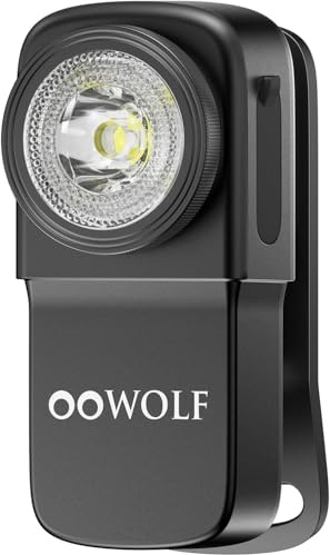 OOWOLF Clip Mini Torch,Rechargeable Small Flashlight,Magnetic Base,USB-C