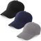 Utensilsto 3 Stück Baseballkappe für Herren und Damen, 100% Baumwolle, verstellbar, einfarbig, Unisex Outdoor Basecap Pferdeschwanz Damen