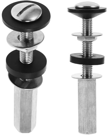 Uonlytech 2piezas Kit De Fijación Para Lavabo Tornillos Para Cisterna De Inodoro Repuesto De Junta Para Inodoro Para Instalación Cisterna Wc