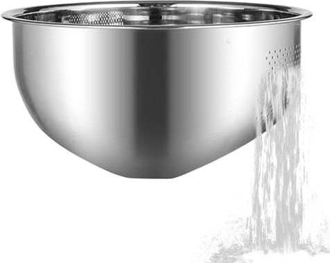 Rice Sink Strainer, Stainless Steel Rice Washer with Slanted Base, Kitchen Utensils for Cooking, Draining Pasta, Washing and for Home Use