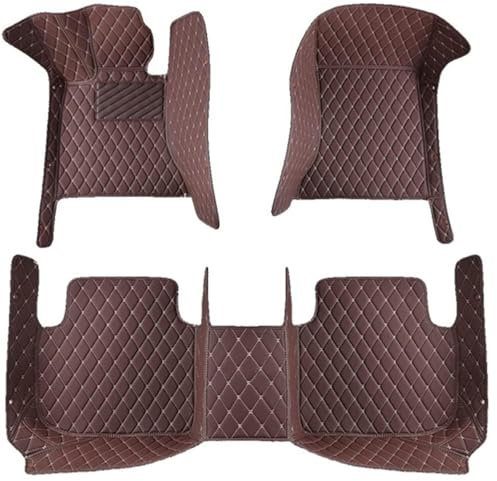 YJTYC Nach Maß Auto FußMatten für BMW Z4 E85 2002-2009(LHD), Individuelle Passform für Die Meisten Modelle Kunstleder Fussmatten wasserdichte,E Coffee