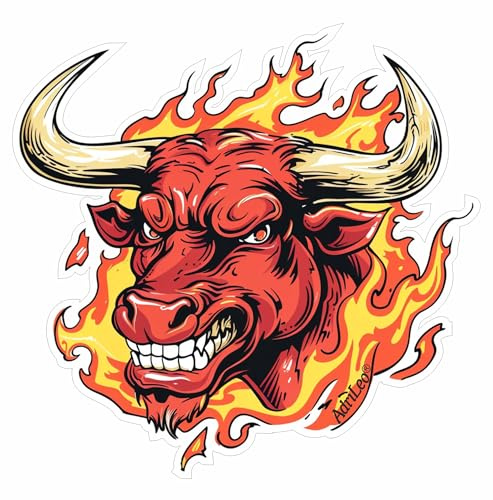 AdriLeo - Aufkleber – Stier Bulle - Deko Autoaufkleber Sticker Laptop