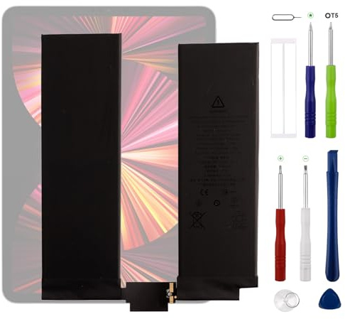 Swark 7680 mAh A2369 Battery Replacement Compatible with iPad Pro 11 Inch 2021, 2022 4th Gen for iPad Pro 11 3rd Gen 2021 Series A2377 A2460 A2459 A2301 Replacement Battery with Updated Repair Tool