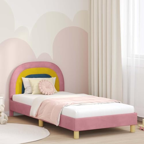 Générique Cadre de lit pour Enfants avec tête de lit Rose 90 x 190 cm,Meubles,Lits & Accessoires,Lits & Cadres de lit,Rose,27.85 KG,42011011