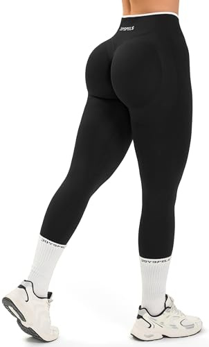 JOYSPELS Sport Leggings Damen High Waist Scrunch Push Up Sporthose | Formender V-Bund mit Bauchweg-Effekt, Seamless Scrunch & Booty-Kontur, Kontrast-Design, Blickdicht & Superweich