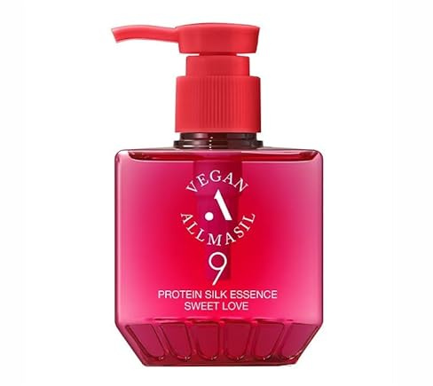 ALLMASIL 9 Protein Silk Essence Sweet Love - Unisex - 200 ml - Vegane Haaressenz mit 9 Proteinen für intensiven Glanz und Reparatur