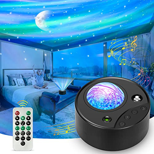 ibell Galaxy Projector Northern Aurora Lights, 14 Colors Star Projector Night Light Sensory Lights with White Noise/Timer, Galaxy Light for Bedroom, Gifts for Kids Adult