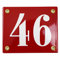 Hausnummer Hausnummernschild Emaille 10x12 cm mit Wunschnummer Premiumqualität, Hausnummer Hausschild, Individuell anpassbare Hausnummer, Vorbohrungen, Wetterfest, Türschild, Wunschtext