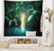ABAKUHAUS Urwald Wandteppich und Tagesdecke, Mangrove Regenwald See aus Weiches Mikrofaser Stoff Waschbar ohne Verblassen Digitaldruck, 230 x 140 cm, Teal Grün