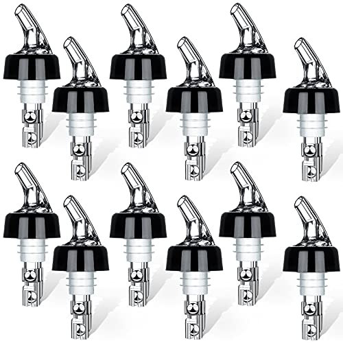Flaschenausgießer 12 Stück Dosierer 3cl Auto-Pour Ausgießer Schnapsspender Flaschendosierer Ausguss Portionierer. für Wein Schnaps Spirituosen Olivenöl. Ideal für Partys, Shots, Bars und Home