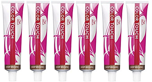 6er Wella Professionals Color Touch 44/65 Mittelbraun Intensiv Violett Mahagoni 60 ml