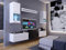 Furnitech Wohnwand Wohnzimmer | Wohnzimmer Möbel mit LED RGB - 16 Farben | Hängend Wohnwand Modern | Wohnzimmer Schrankwand mit Regale und TV Schrank (Kartal AN28-18BW-HG4 1B Groß)