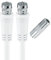 apm Câble Coaxial Satellite Fiche F Mâle, 2M + Adaptateur Fiche F Femelle vers Coaxial 9.52mm Mâle, Compatible TV Parabole Antenne Modem Satellite, 409005